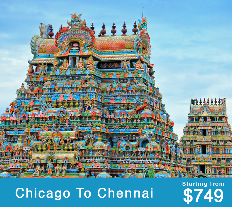 Book flights from Chicago to Chennai