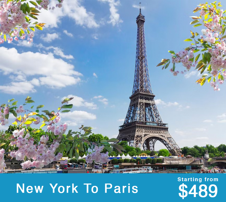 Book flights from New York to Paris