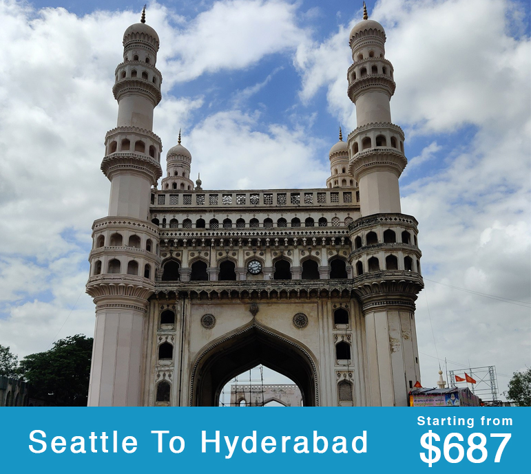 Book flights from Seattle to Hyderabad
