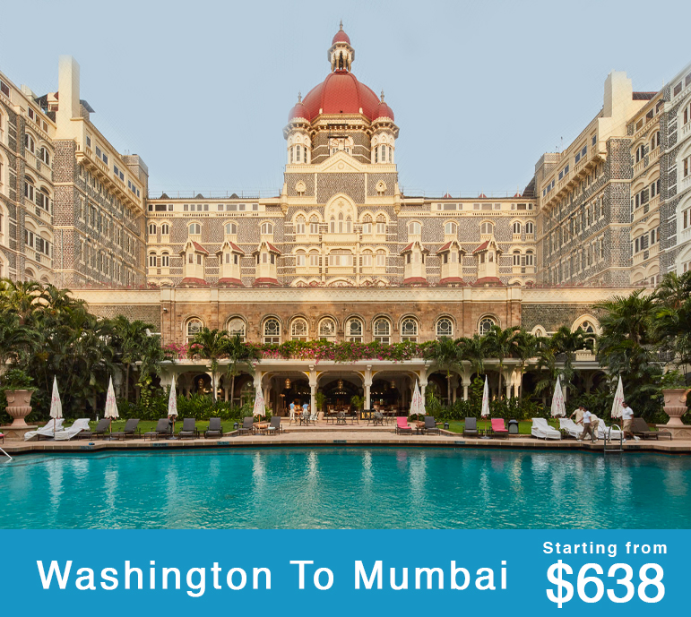 Book flights from Washington to Mumbai